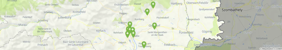 Kartenansicht für Apotheken-Notdienste in der Nähe von Albersdorf-Prebuch (Gemeinde, Steiermark) (175)